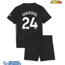 Manchester City Josko Gvardiol #24 Replica Away Minikit 2025-26 Short Sleeve (+ pants)